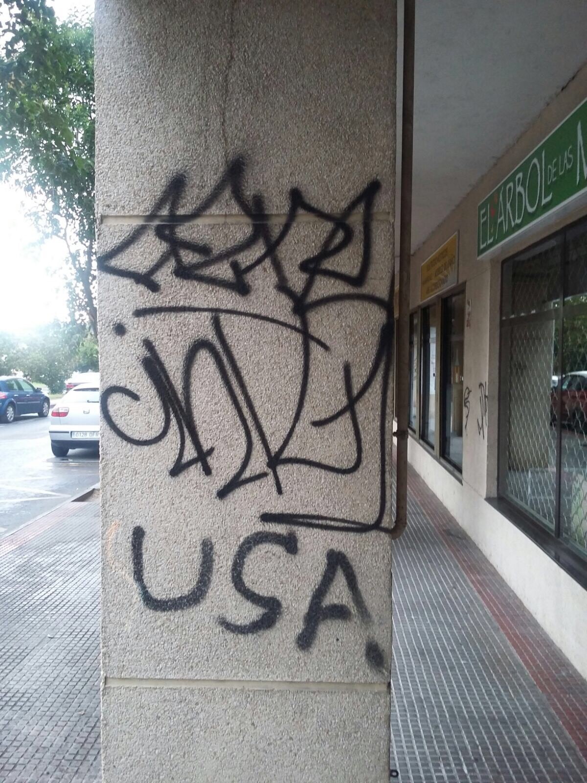 pared vandalismo