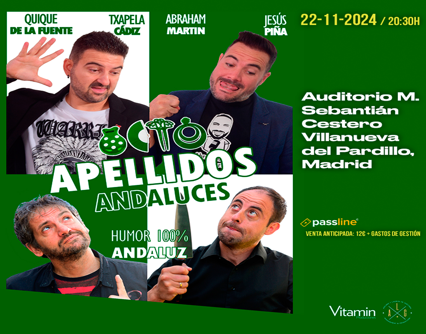 Show de monólogos "Ocho apellidos andaluces", viernes 22 de noviembre'24