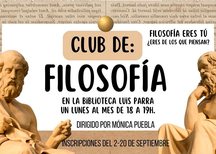 Nuevo!!! Club de filosofía, inscripciones'24