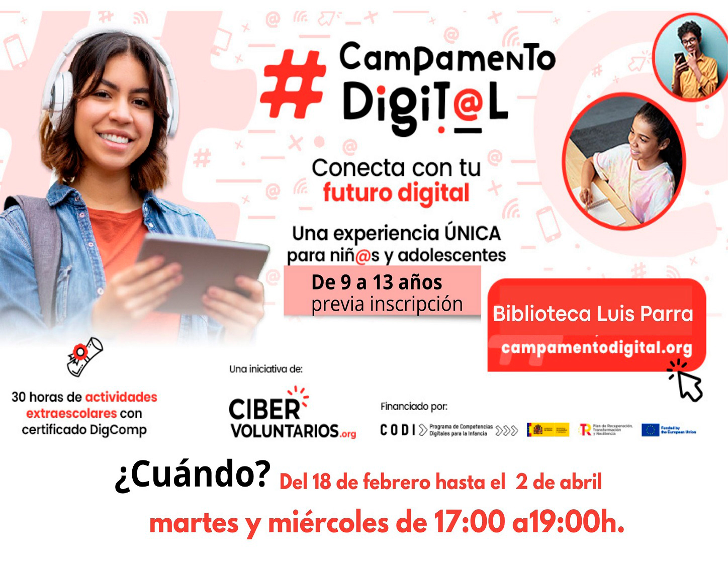 Campamento digital, inscripciones