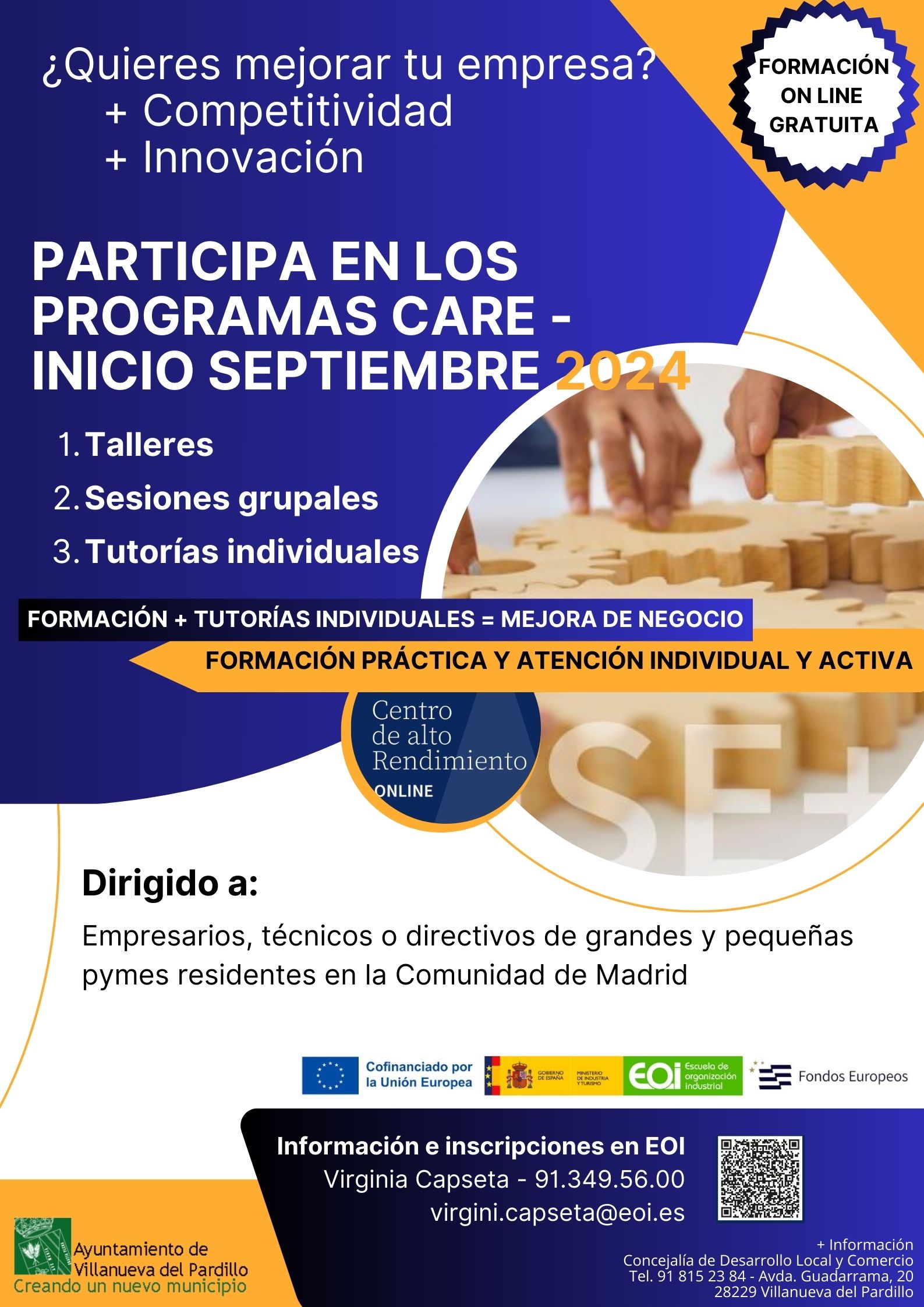 Formación online gratuita para pymes de Villanueva del Pardillo