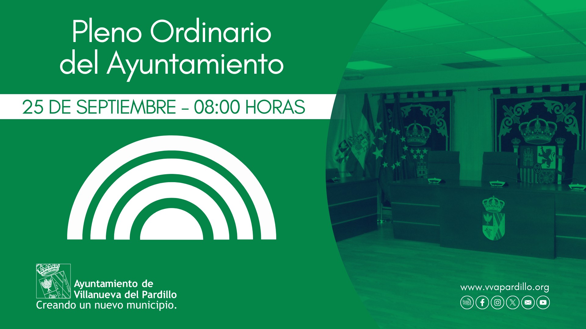 Pleno Ordinario de septiembre en Villanueva del Pardillo