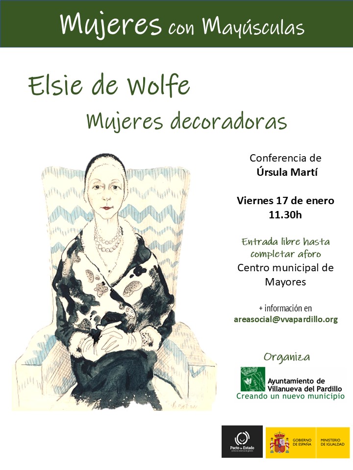 Ciclo de conferencias Mujeres Con Mayúsculas. Conferencia sobre Elsie de Wolfe, diseñadora de interiores.